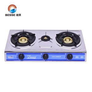 Sıcak satış ucuz Burner paslanmaz çelik ev gaz aralığı üçlü